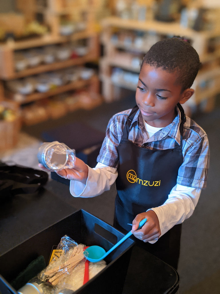 Student Using DIY Gift Box